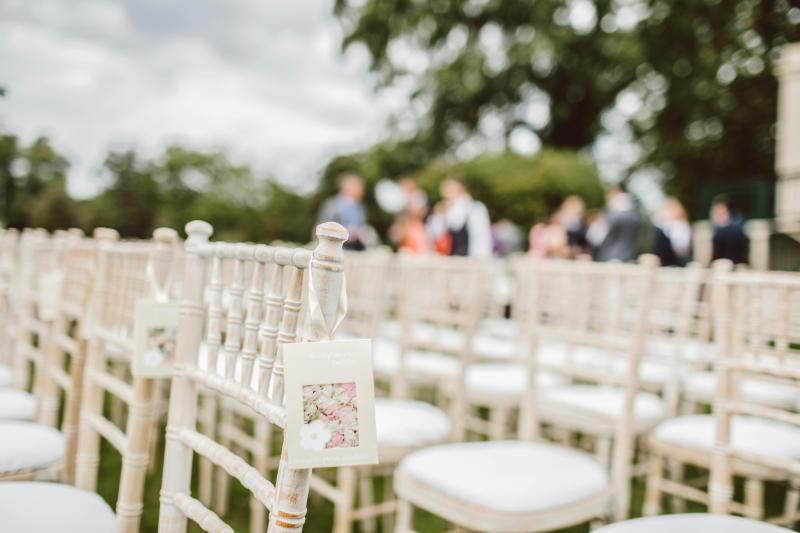 garden wedding seating