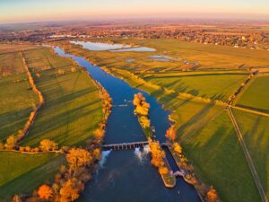 Rural landscape river