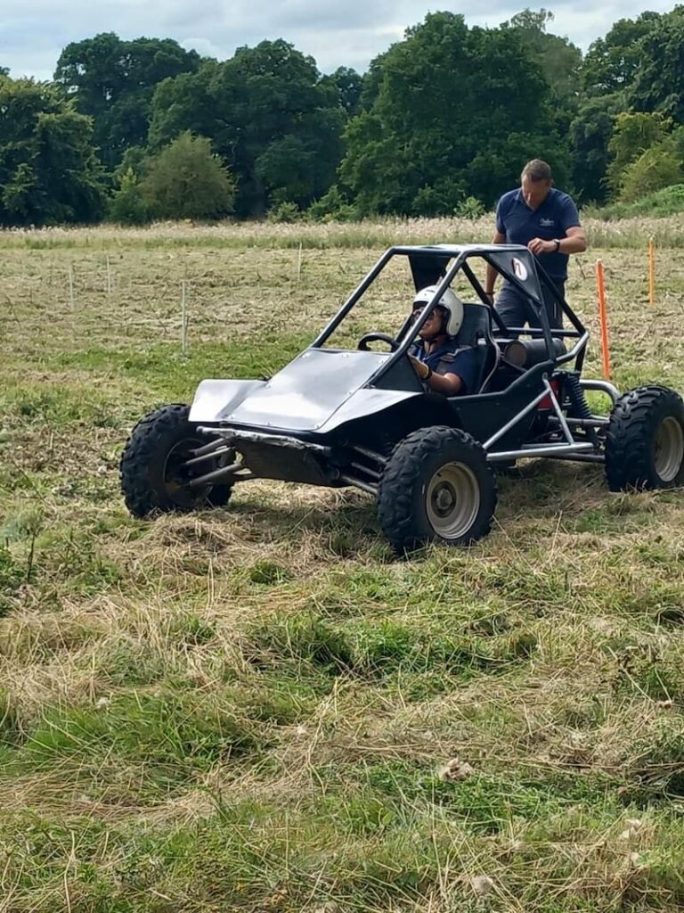 Motorised buggie team building activity